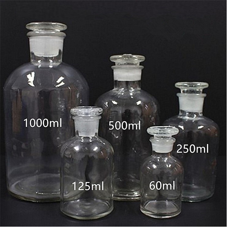 Chai thủy tinh trắng miệng hẹp nút nhám